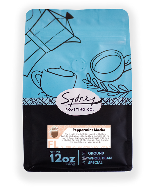 Peppermint Mocha Flavored Coffee - 8ct Case - 12oz